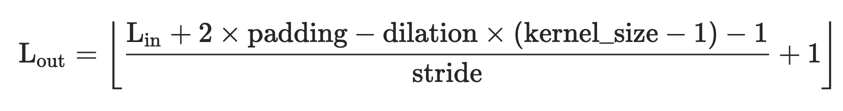 Calculate the shape of the output. 