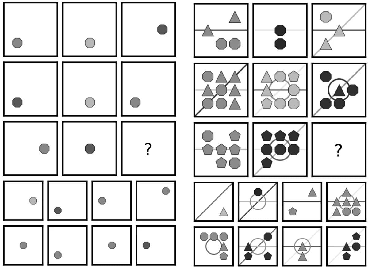 Distractions were added with varying shapes, line thickness, and colors.
[source 